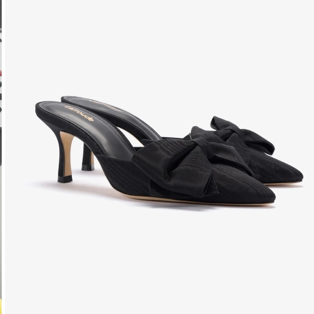 Larroudé Mini Elle Pump In Black Fabric
